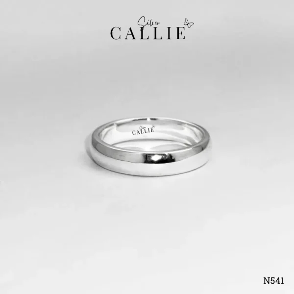 N541 - Nhẫn bạc thiết kế Callie Silver bo trơn bảng 3li5