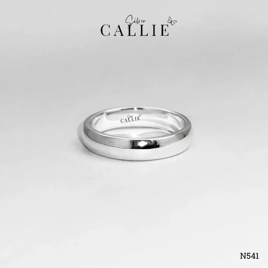 N541 - Nhẫn bạc thiết kế Callie Silver bo trơn bảng 3li5