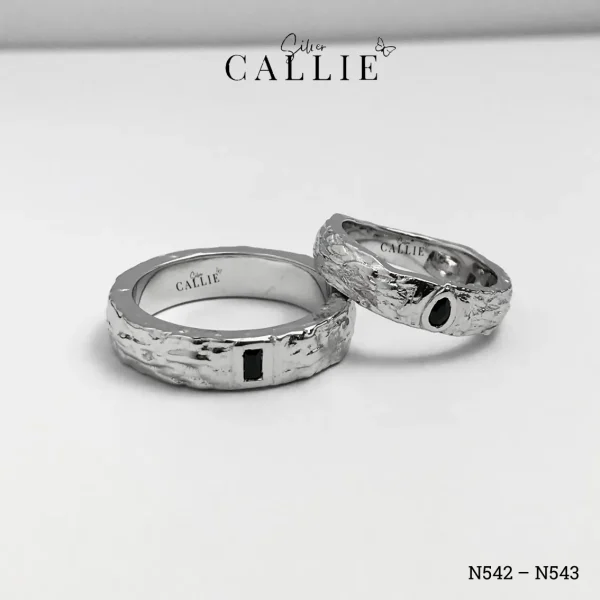 N542 - N543: Nhẫn Bạc Thiết Kế Callie Silver Viên Chủ
