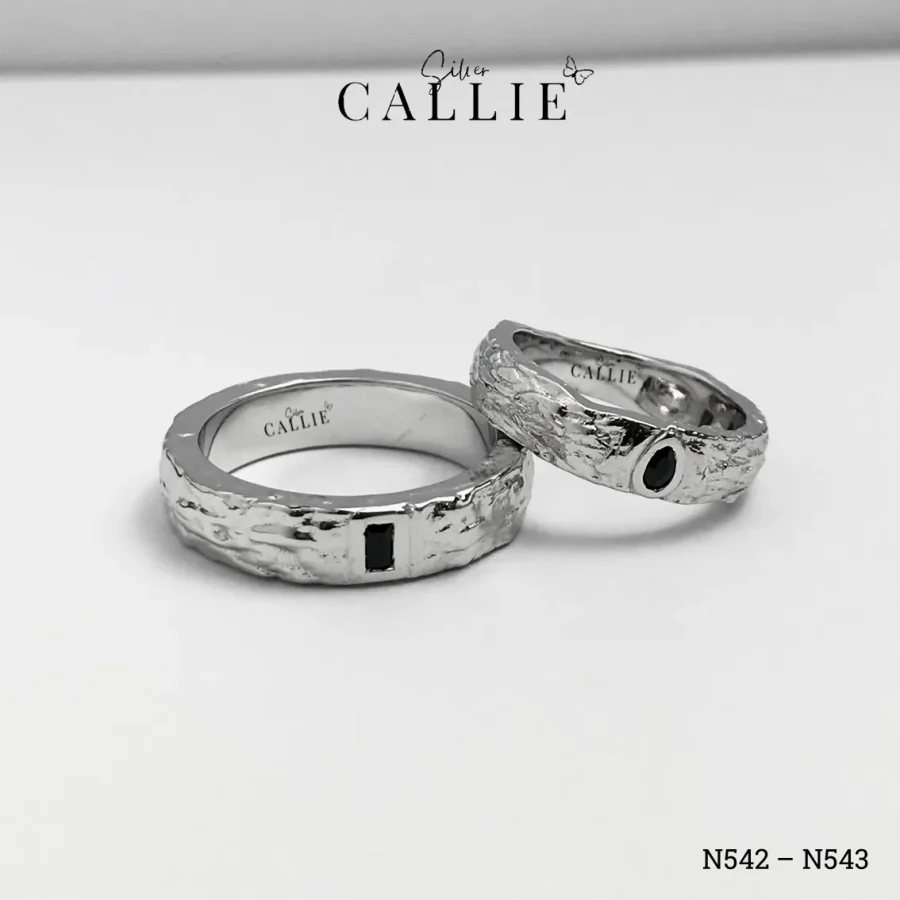 N542 - N543: Nhẫn Bạc Thiết Kế Callie Silver Viên Chủ
