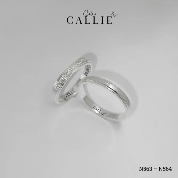 N563 - N564: Nhẫn Bạc Thiết Kế Callie Silver Đính Đá