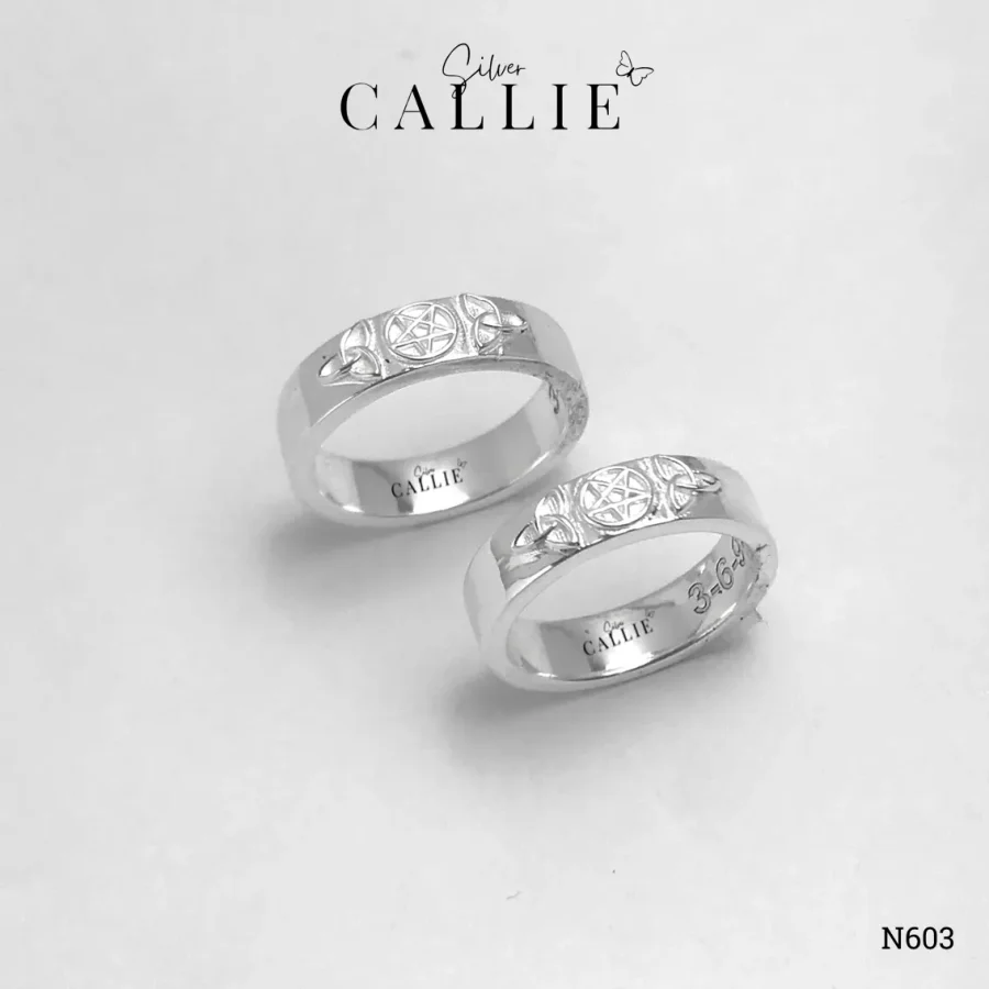 N603 - Nhẫn Bạc Thiết Kế Callie Silver Hoạ Tiết Ngôi Sao