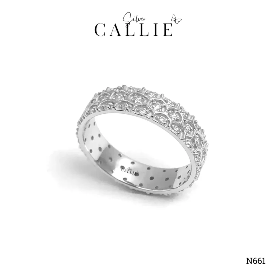 N661 - Nhẫn Bạc Thiết Kế Callie Silver Đính Đá