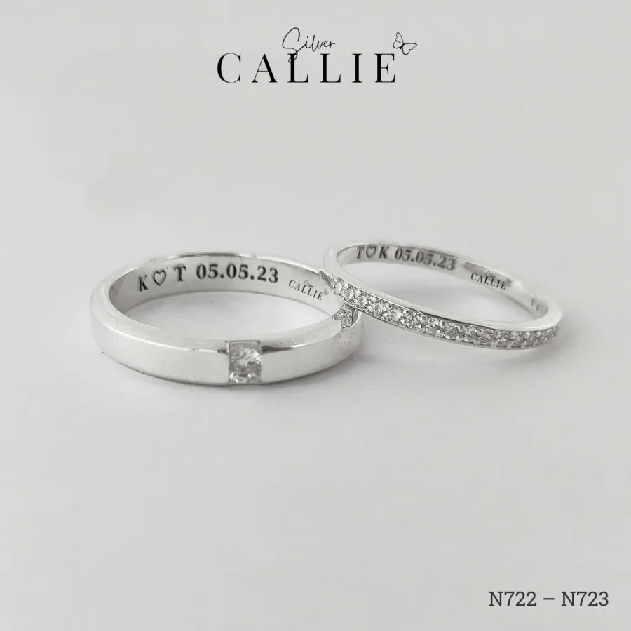 N722 - N723: Nhẫn bạc Thiết kế Callie Silver đính đá