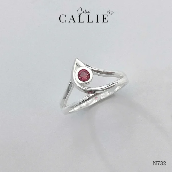 N732 - Nhẫn Bạc Thiết Kế Callie Silver Đính Đá