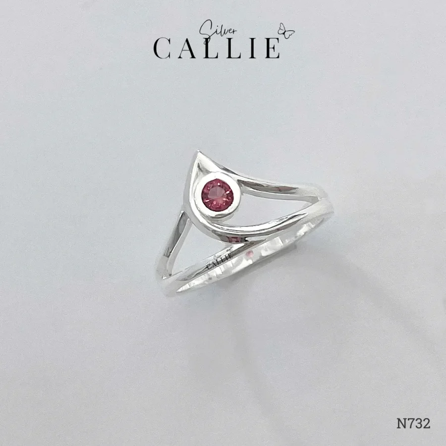 N732 - Nhẫn Bạc Thiết Kế Callie Silver Đính Đá