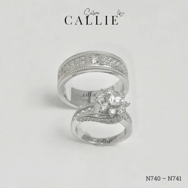 N740 - N741: Nhẫn Bạc Thiết Kế Callie Silver Bông Tuyết