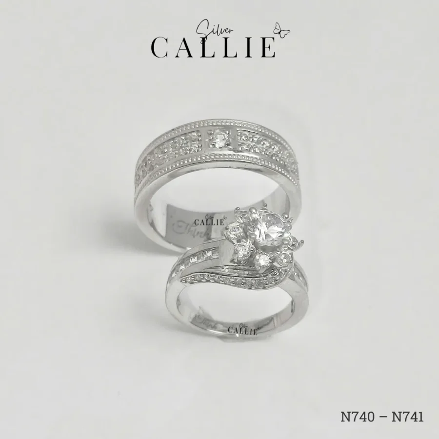 N740 - N741: Nhẫn Bạc Thiết Kế Callie Silver Bông Tuyết