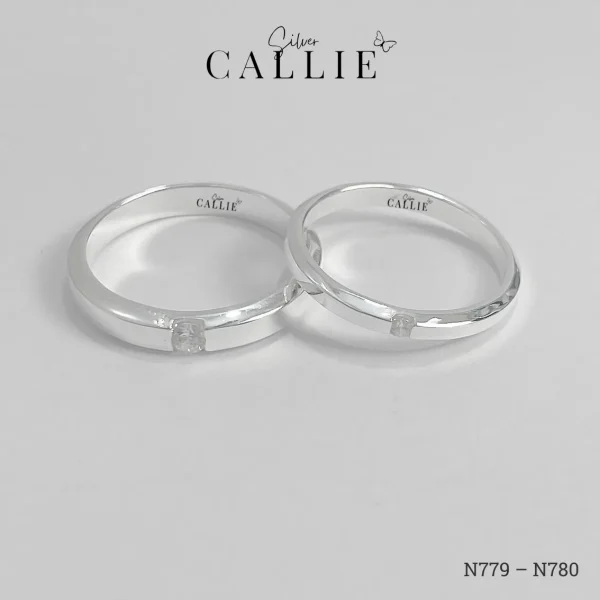 N779 - N780: Nhẫn Bạc Thiết Kế Callie Silver 1 Viên Chủ