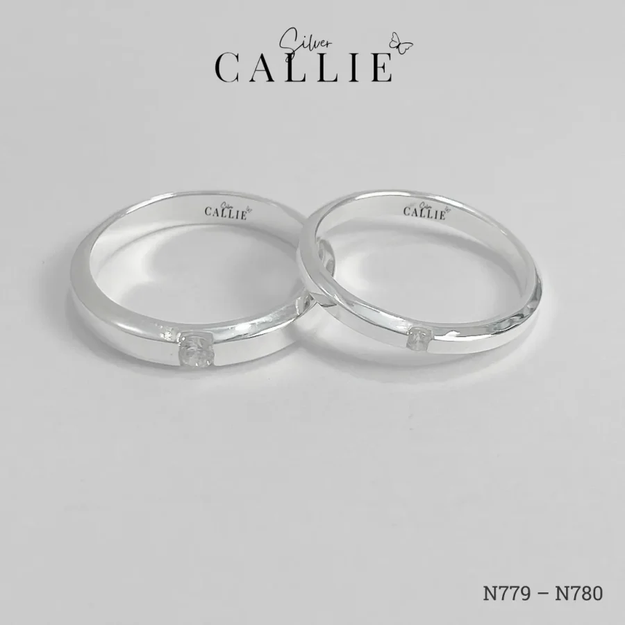 N779 - N780: Nhẫn Bạc Thiết Kế Callie Silver 1 Viên Chủ