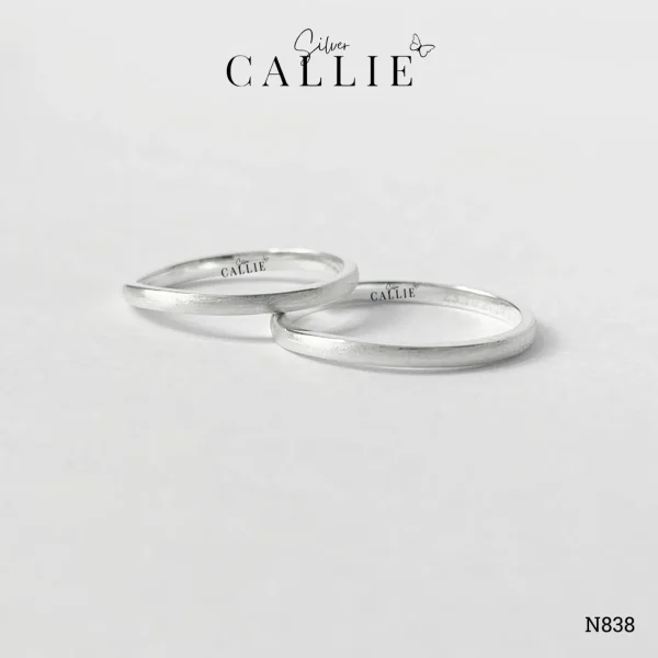 N838 - Nhẫn bạc thiết kế Callie Silver Vòng Cong