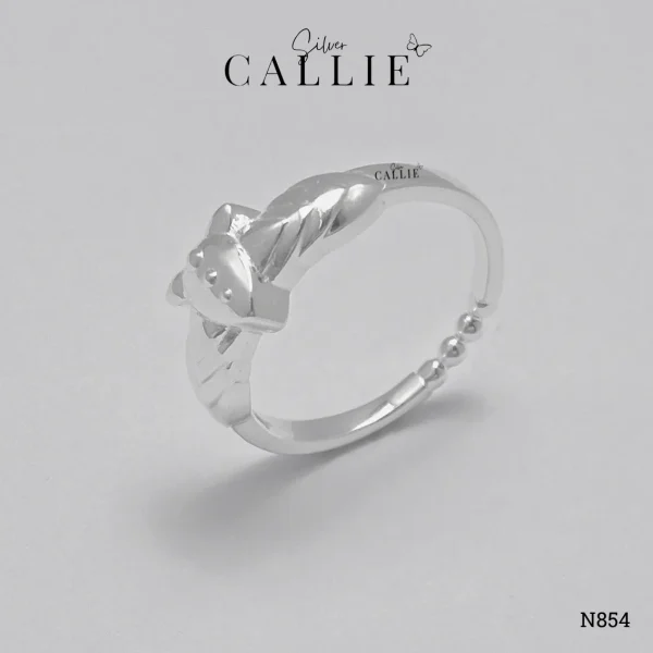 N854 - Nhẫn bạc thiết kế Callie Silver Hoa Sen
