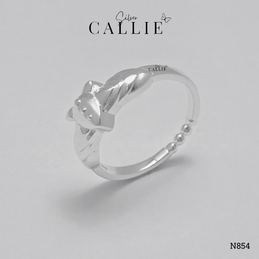 N854 - Nhẫn bạc thiết kế Callie Silver Hoa Sen