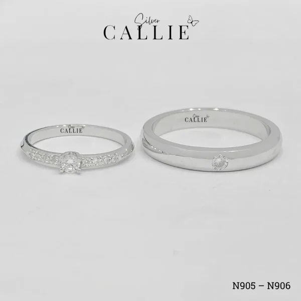 N905 - N906: Nhẫn bạc thiết kế Callie Silver Đính Đá