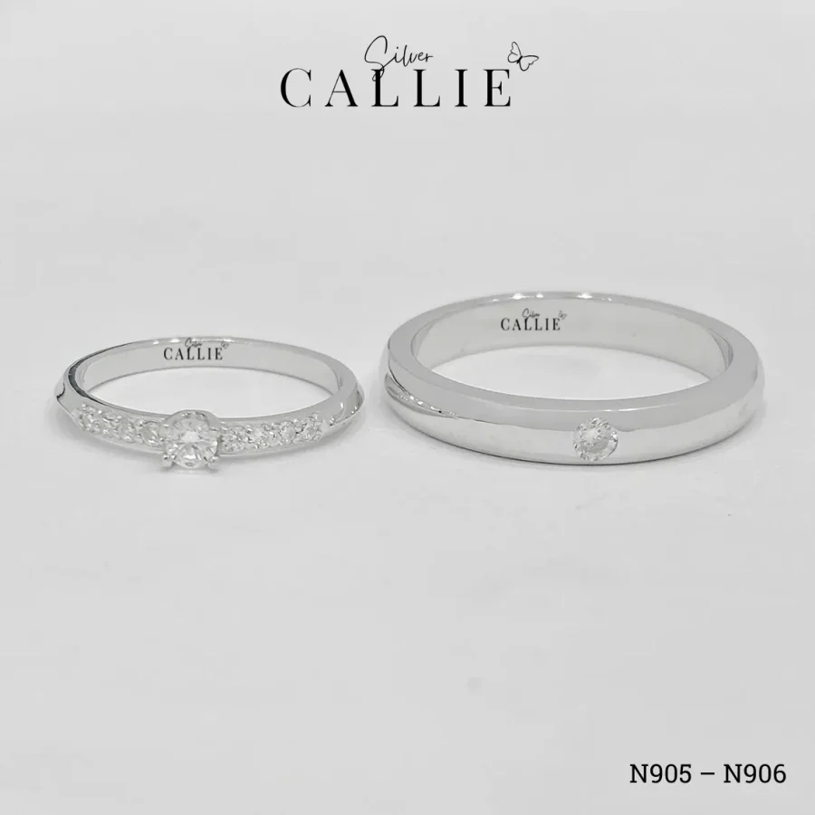 N905 - N906: Nhẫn bạc thiết kế Callie Silver Đính Đá
