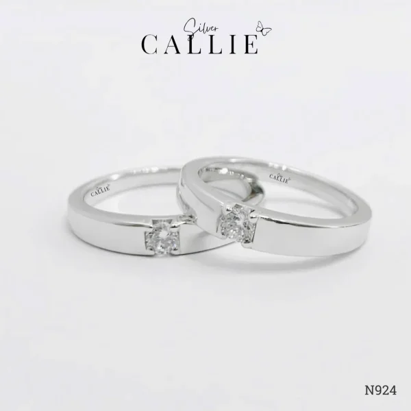 N924 - Nhẫn Bạc Thiết Kế Callie Silver 1 Viên Chủ