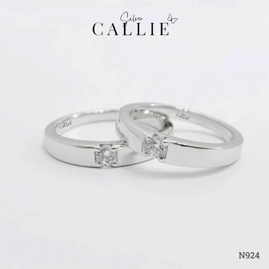 N924 - Nhẫn Bạc Thiết Kế Callie Silver 1 Viên Chủ