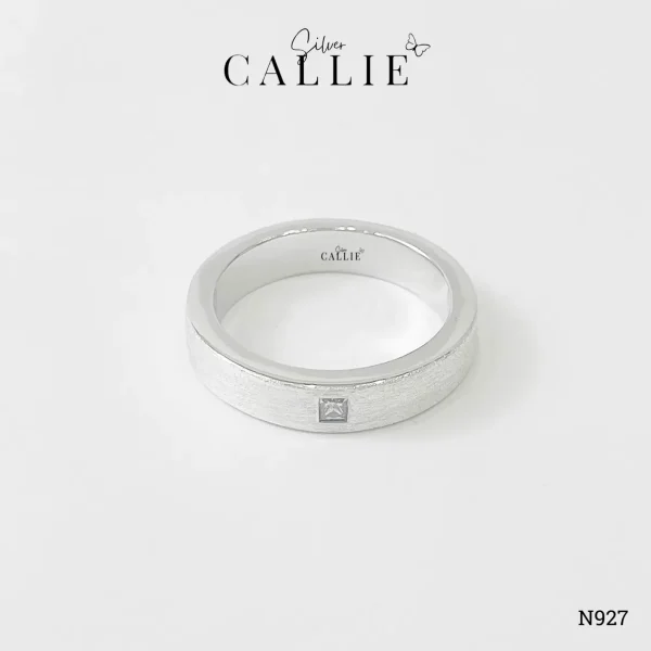 N927 - Nhẫn Bạc Thiết Kế Callie Silver Đá Vuông