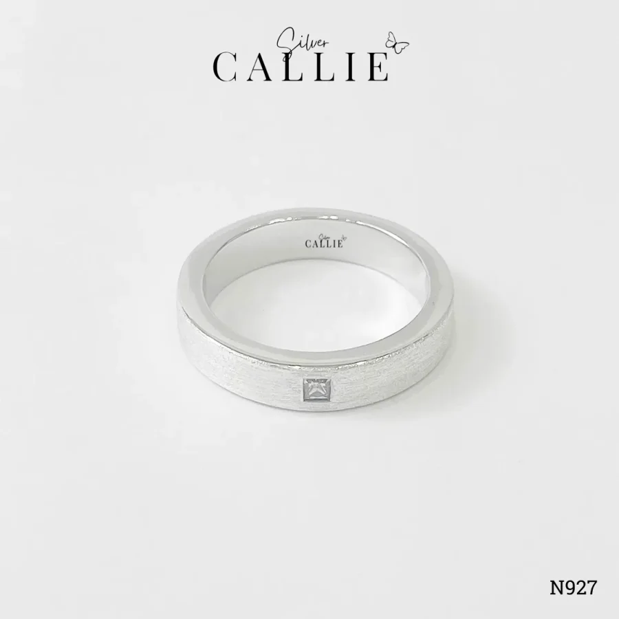 N927 - Nhẫn Bạc Thiết Kế Callie Silver Đá Vuông
