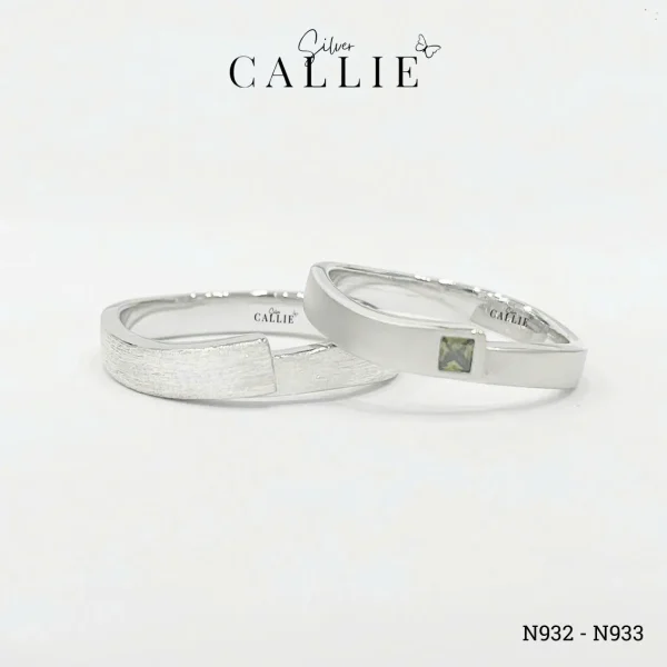 N932 - N933: Nhẫn Bạc Thiết Kế Callie Silver Đai Xoắn