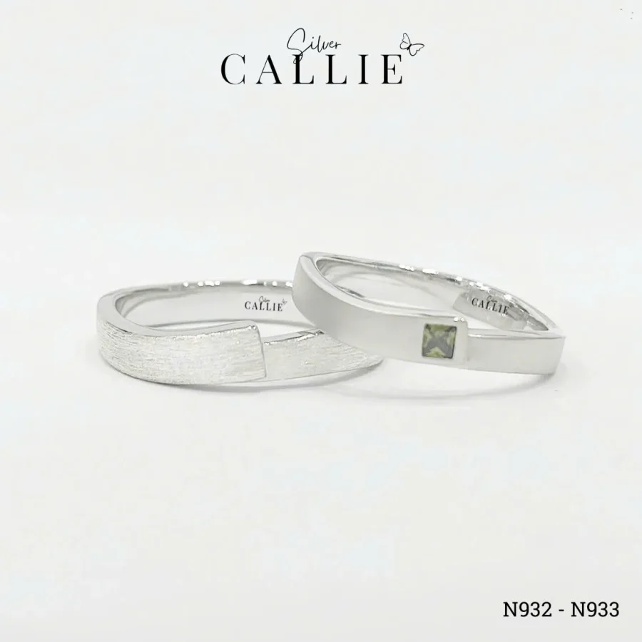 N932 - N933: Nhẫn Bạc Thiết Kế Callie Silver Đai Xoắn