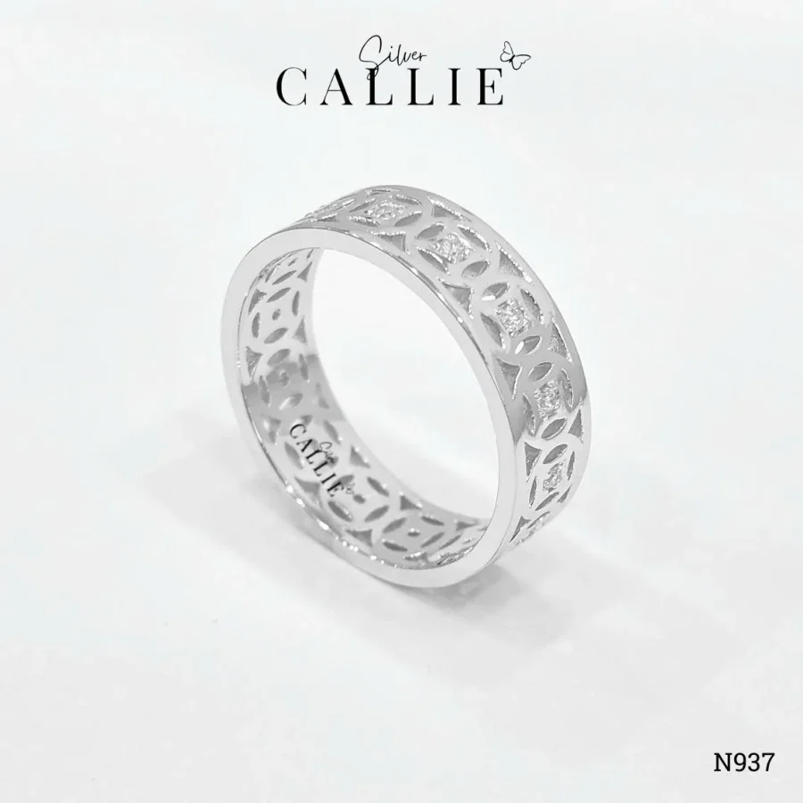 N937 - Nhẫn Bạc Thiết Kế Callie Silver Kim Tiền