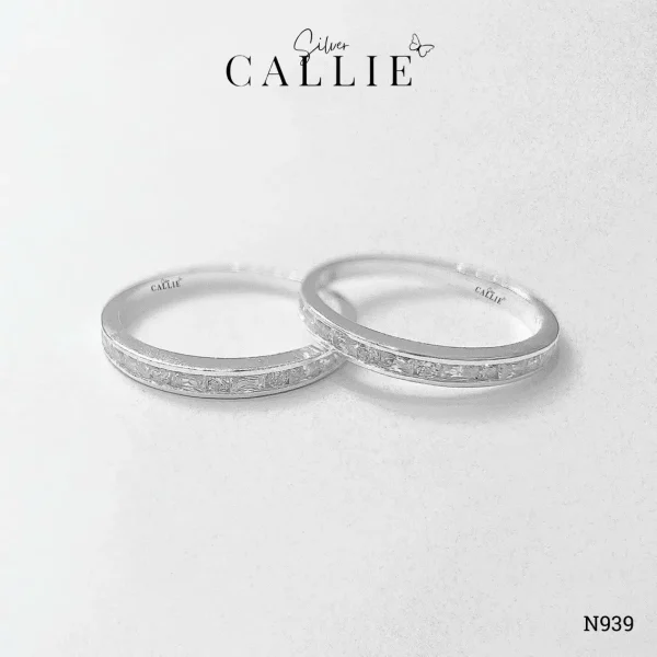 N939 - Nhẫn Bạc Thiết Kế Callie Silver Đính Đá Xen Kẽ