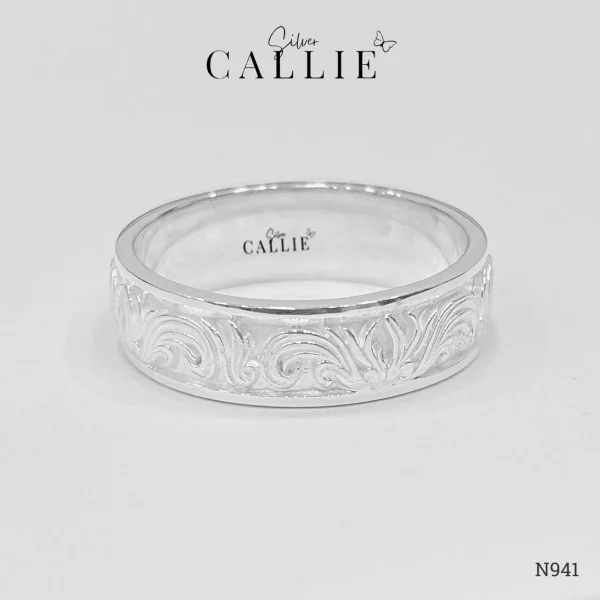 N941 - Nhẫn Bạc Thiết Kế Callie Silver Họa Tiết Full Nhẫn