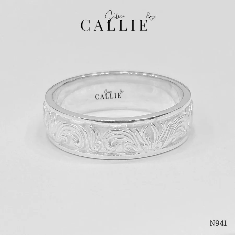 N941 - Nhẫn Bạc Thiết Kế Callie Silver Họa Tiết Full Nhẫn