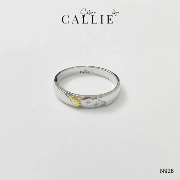 N928 - Nhẫn Bạc Thiết Kế Callie Silver Mặt Trời Và Bông Tuyết