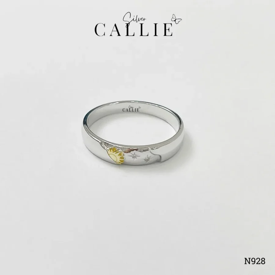 N928 - Nhẫn Bạc Thiết Kế Callie Silver Mặt Trời Và Bông Tuyết