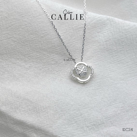DC24 - Dây chuyền bạc Callie Silver hoa đính đá