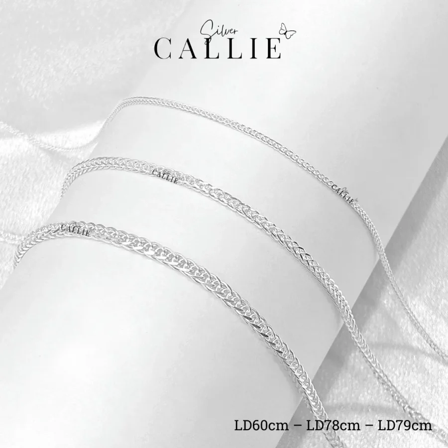 Lắc Tay Vĩnh Cửu Callie Silver Dây Xương Cá (cm)