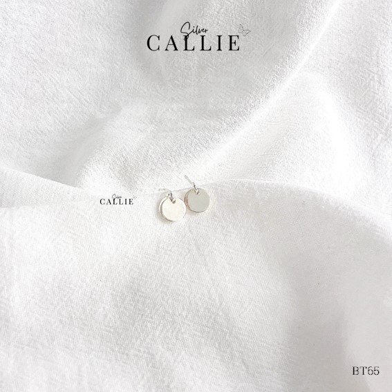 BT65 - Bông tai bạc Callie Silver 3 vòng tròn