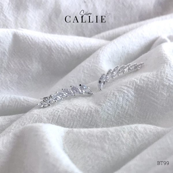 BT99 - Bông tai bạc Callie Silver chiếc lá