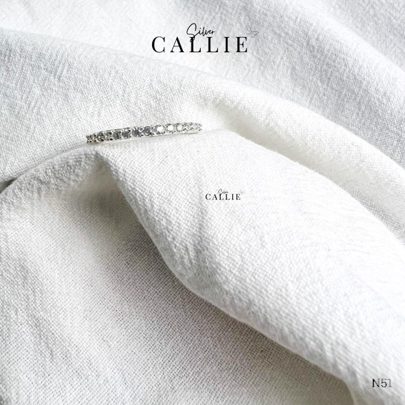 N51 - Nhẫn bạc Callie Silver 1 hàng đá