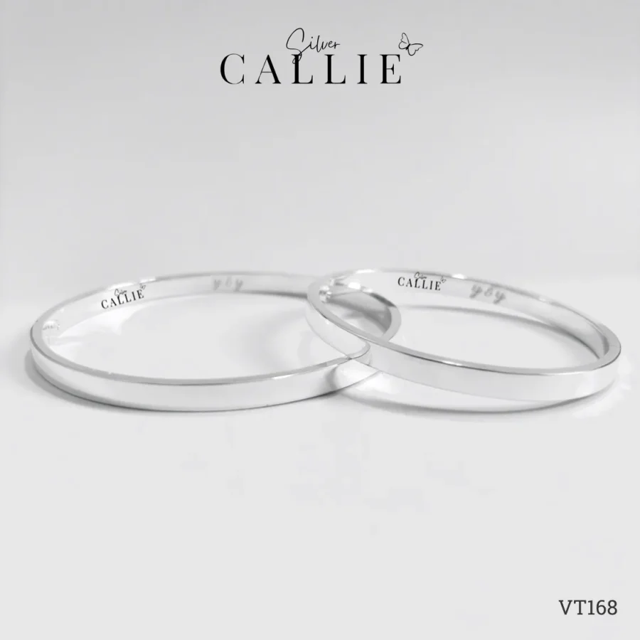 VT168 - Vòng tay bạc thiết kế Callie Silver khoá vít