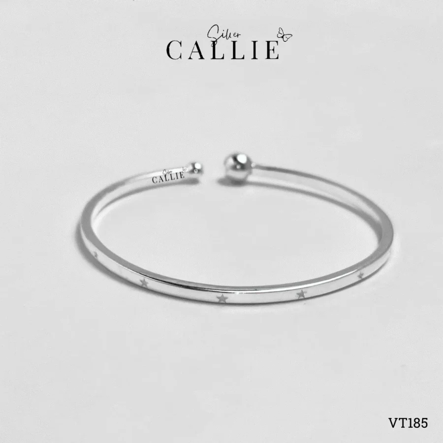 VT185 - Vòng tay bạc thiết kế Callie Silver hoạ tiết ngôi sao