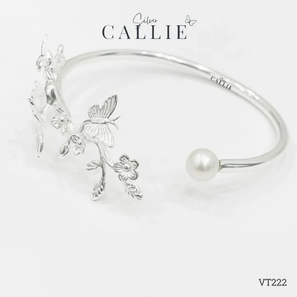 VT222 - Vòng Tay Bạc Thiết Kế Callie Silver Liên Hoa