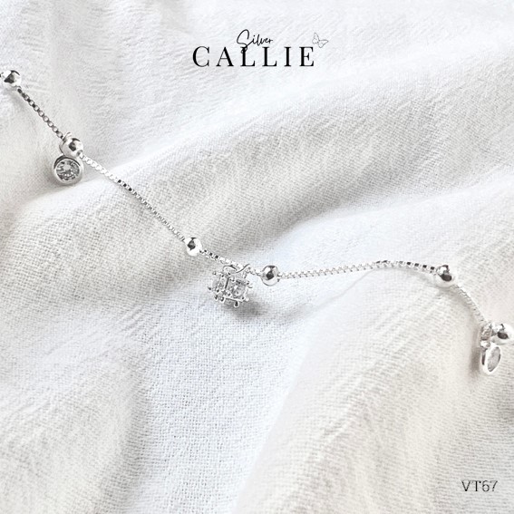 VT67 - Lắc tay bạc Callie Silver khối tuyết