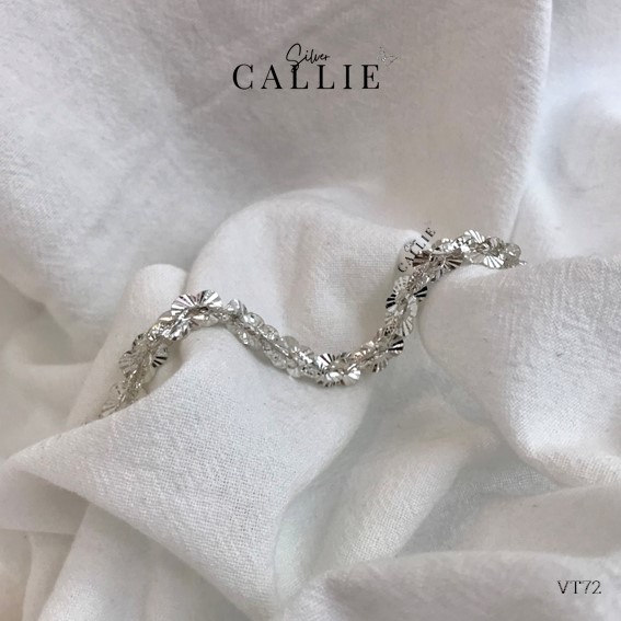 LT72 - Lắc tay bạc Callie Sillver lá xoắn
