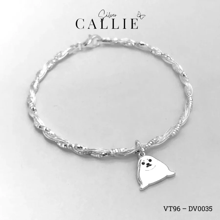 Lắc Tay Thiết Kế Callie Silver Kèm Charm Hình