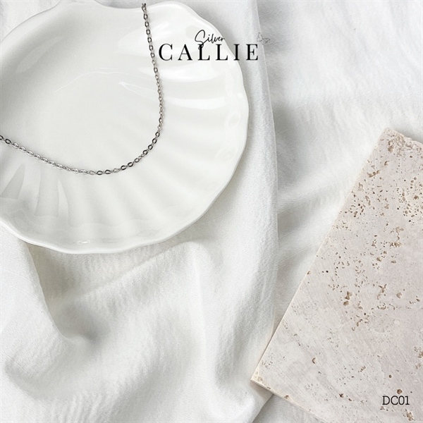 DC01 - Dây chuyền bạc Callie Silver trơn o móc