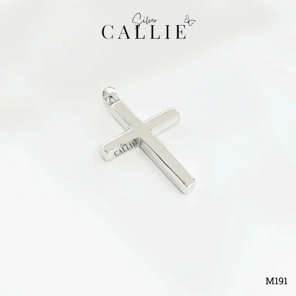M191 - Mặt Dây Thiết Kế Callie Silver Thập Giá Trơn