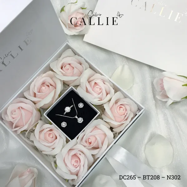 Set 13: Bộ Quà Tặng Thiết Kế Callie Silver Hoa Hồng