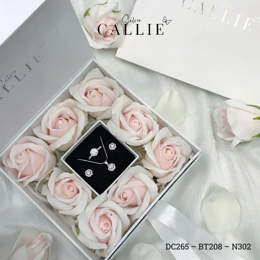 Set 13: Bộ Quà Tặng Thiết Kế Callie Silver Hoa Hồng