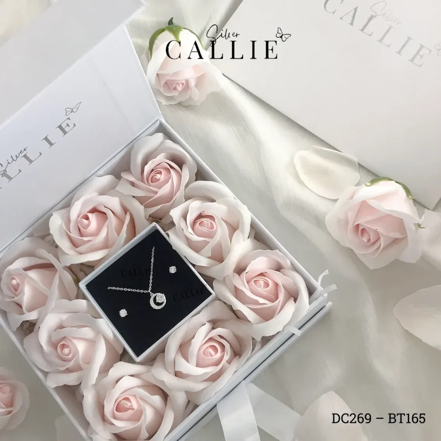 Set 3: Bộ Quà Tặng Callie Silver Mặt Trăng Một Viên Chủ