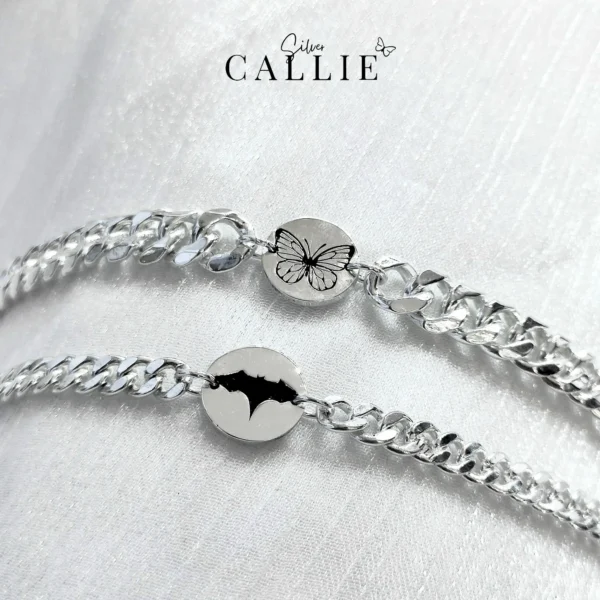 LD02 - LD37: Lắc tay đôi thiết kế Callie Silver