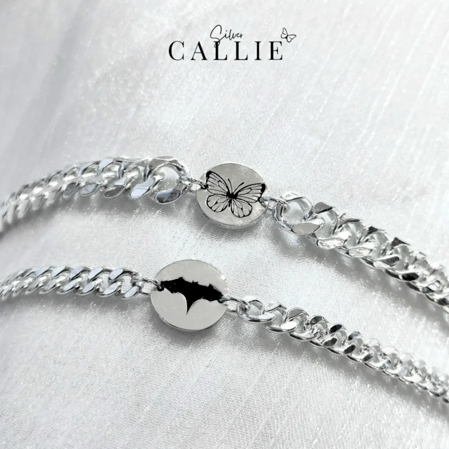 LD02 - LD37: Lắc tay đôi thiết kế Callie Silver