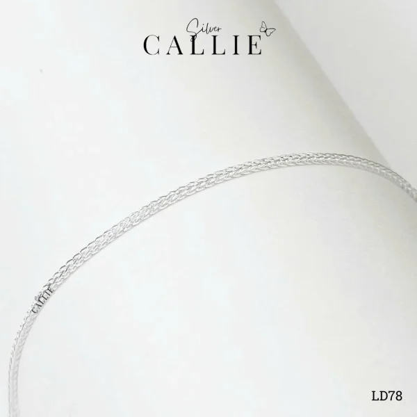 LD78 - Lắc Tay Bạc Callie Silver Dây Xương Cá 1li